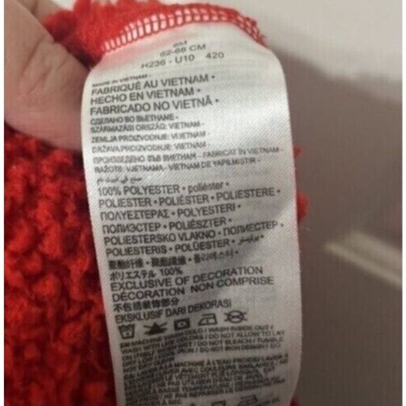 Nike Infant Polar Fleece Bunting Bag One Piece Suit Red Zipper 6 Months - Picture 6 of 6